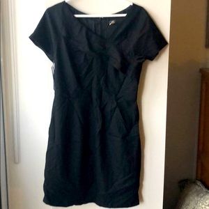 Wool crepe black dress by J Crew